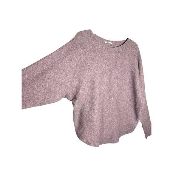 Vila Milano Women’s Purple Heathered Knit Dolman Sleeve Pullover Sweater Large - Picture 2 of 8